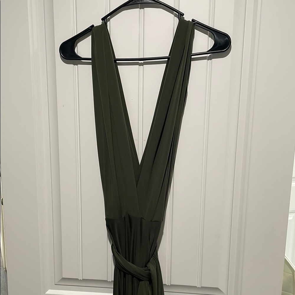 Elegant Olive Maxi Dress
